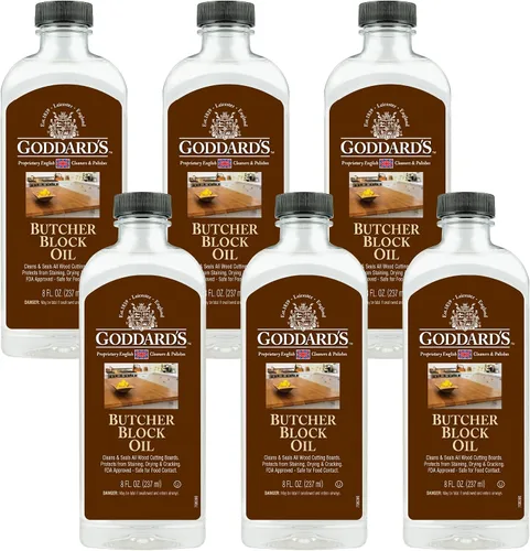 Miniatura 10 de Goddard's Aceite de bloque de carnicero, aceite mineral de grado alimenticio para tabla de cortar madera, limpia e hidrata utensilios de cocina