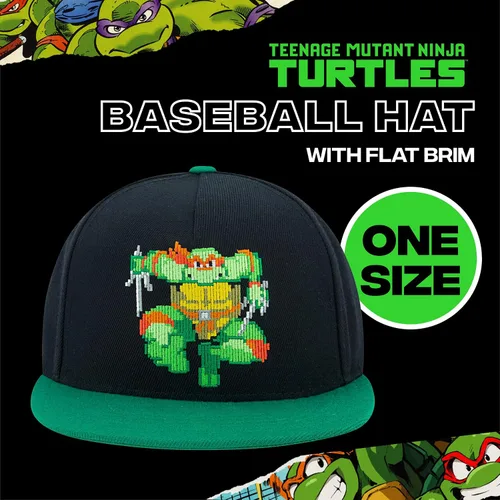 Miniatura 2 de Concept One Unisex-Adult Teenage Mutant Ninja Turtles Baseball Cap, TMNT Adult Skater Snapback Baseball Hat with Flat Brim