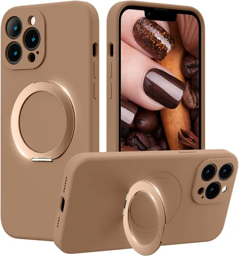 Miniatura 25 de Funda de silicona con soporte para iPhone 17 Pro [compatible con MagSafe] [Protección completa de la cámara] (6.3 pulgadas 2025), fundas de teléfono