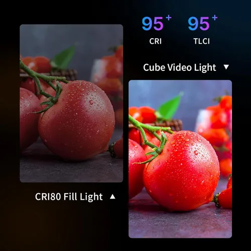 Miniatura 4 de ULANZI VL49 Pro RGB Video Light, mini cámara LED recargable 360° a todo color portátil, 2500-9000K lámpara de panel LED regulable con pantalla LCD