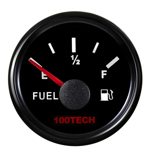 Miniatura 14 de 100TECH Medidor de Combustible 0-30 ohms Medidor de Nivel de Combustible Marino Impermeable 52mm 2-1/16"" Medidor de Combustible Diesel