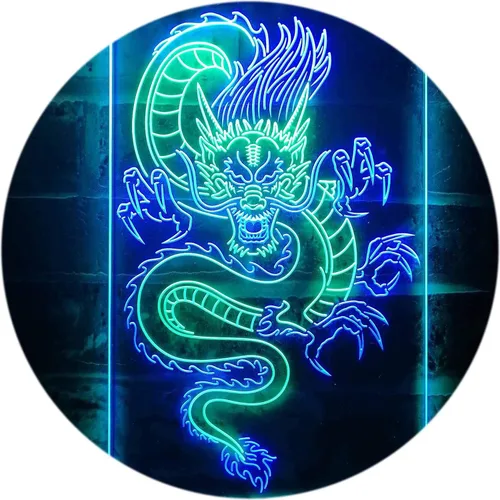 Miniatura 20 de Cartel de neón ADVPRO LED con dragón chino, letrero de neón LED de color dual st6-i3225