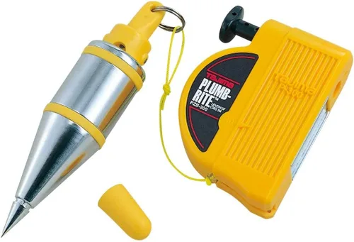 Tajima Regulador de Plomada - 10 onzas (300g) Magnético Plumb-Rite con Cordón de Rebobinado Automático de 14.5 pies y Plomada de Estabilización