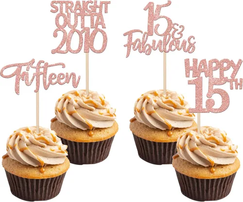 Miniatura 9 de Paquete de 24 adornos para cupcakes Straight Outta 2012 Happy 13th Birthday Thireen Awesome Since 2012, 13 fabulosas decoraciones para tartas