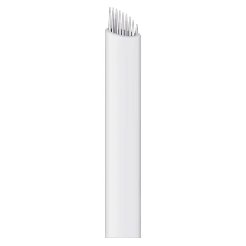 50pcs Aguja de Maquillaje Permanente Manual Ceja Tatuaje Microblade Agujas Inclinadas (9 Agujas Inclinadas)