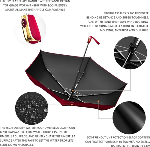 Miniatura 5 de OLYCAT paraguas automático plano lluvia mujeres ultraligero viaje paraguas niñas anti UV portátil plegable paraguas 6 costillas sombrilla