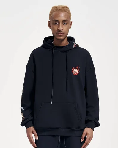 Miniatura 3 de Niepce Inc Streetwear - Sudaderas con capucha bordadas con estampado de dragón para hombre