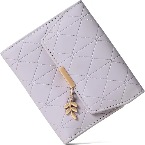 Miniatura 10 de RNIEGA Cartera pequeña de cuero para mujer, con bloqueo RFID, tarjetero compacto con cremallera y bolsillo para monedas con ventana de identificación