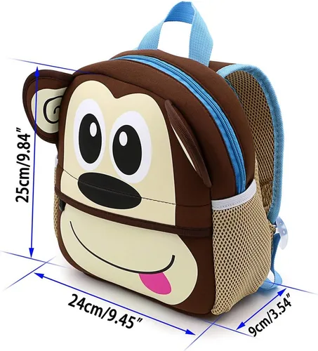 Miniatura 7 de Hipiwe, mochila para bebés, niños, niñas, para jardín de infantes, de neopreno, con adorables caricaturas animadas, para niños de 1 a 5 años