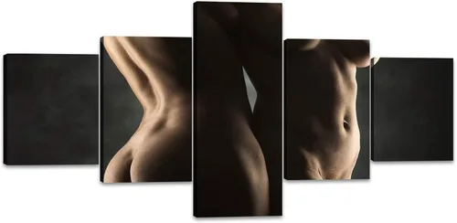 Miniatura 27 de Lienzo extra grande sexy chica desnuda durmiendo en la cama, arte de pared con marco de madera sexy para mujeres desnudas, obras de arte, arte