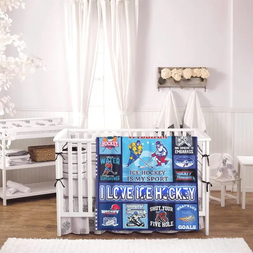 Miniatura 4 de Regalos personalizados de hockey sobre hielo para adolescentes, niños y niñas, mantas de franela premium personalizadas para amantes del hockey