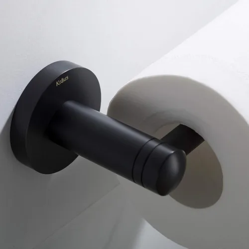 Miniatura 6 de KRAUS Elie KEA-18829MB - Soporte para papel higiénico, acabado negro mate, color negro