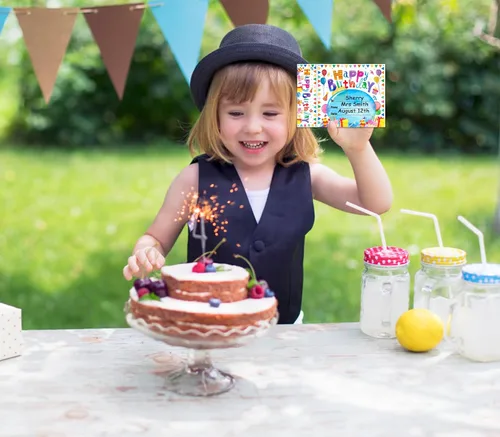 Miniatura 6 de D24TIME 36 piezas de certificados de feliz cumpleaños, regalos para niños y estudiantes de profesores, acuarela, aula, certificados de cumpleaños