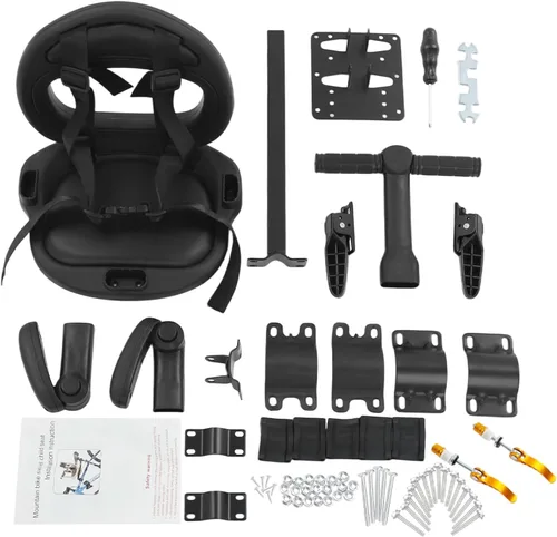 Miniatura 6 de Asiento de bicicleta para niños, asiento delantero de bicicleta para niños, asiento de bicicleta con rotación de 360° y reposabrazos ajustables