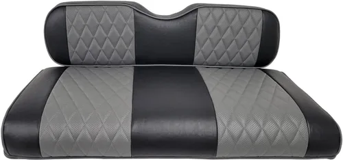 Miniatura 7 de Huskey Parts Company 2 piezas de fundas de asiento para carrito de golf marrón con costura en diamante para Club Car DS 2000.5-2013, vinilo de grado