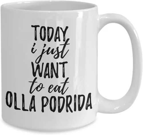 Miniatura 2 de Today I Just Want To Eat Olla Podrida Mug Funny Gift For Food Lover Coffee Tea Cup Large 15 oz