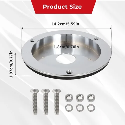 Miniatura 7 de Juego de 4 cubiertas redondas de bisel de luz de marcador de 4 pulgadas, bisel de luz trasera de aleación de aluminio para camión, caravana