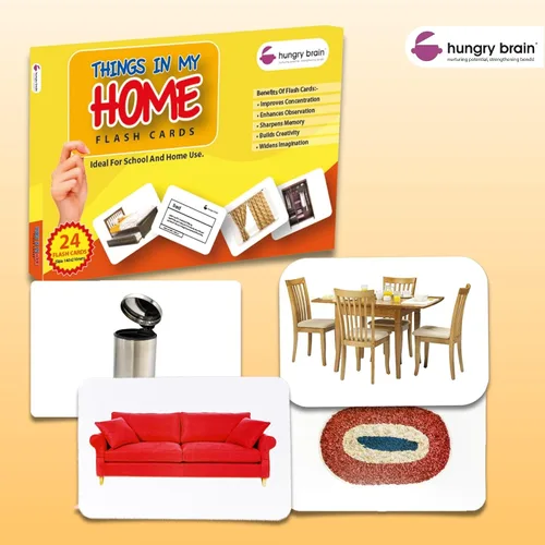 Miniatura 2 de Hungry Brain Things in My Home - Tarjetas didácticas para niños pequeños de 1 a 6 años Tarjetas de aprendizaje educativas Montessori para bebés