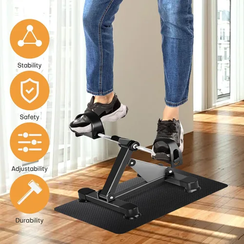 Miniatura 6 de Alfombrilla elíptica para debajo del escritorio, equipo de ejercicio antideslizante para bicicleta Peloton, pequeña alfombrilla de ejercicio
