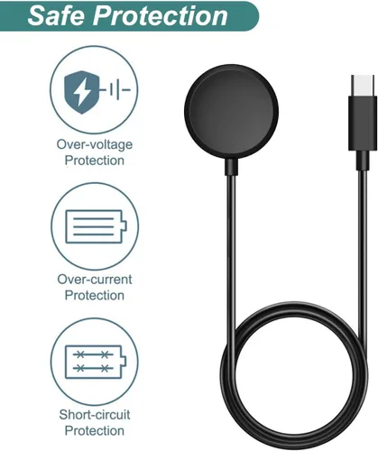 Miniatura 4 de Cargador para reloj inteligente Google Pixel Watch de 1ª generación (negro, USB tipo C) Cargador para reloj inteligente Google Pixel Watch de 1ª