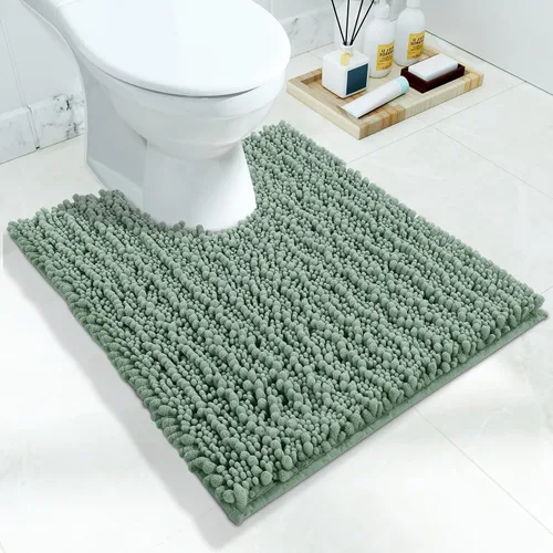 Miniatura 75 de Yimobra Alfombras de Baño Antideslizantes Lavables - Alfombra de Baño de Chenilla Ultra Suave Absorbente, Alfombra Peluda de Secado Rápido para Negro