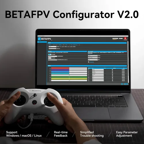 Miniatura 2 de BETAFPV ELRS V3 LiteRadio 3 Transmisor de radio RC con Nano Bay para módulo TX externo, compatible con simulador FPV BETAFPV Configurator V2