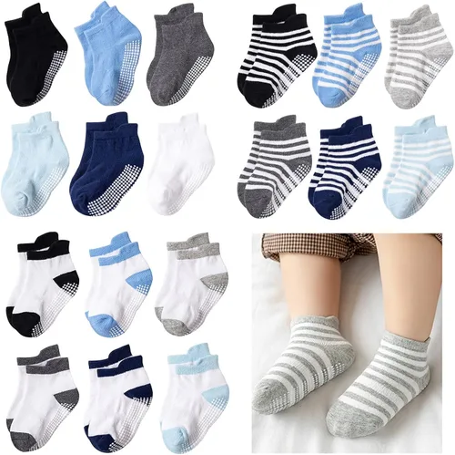 Miniatura 2 de SIMYJOY ENJOY THE SIMPLICITY Calcetines antideslizantes para niños pequeños con agarre calcetines de algodón con agarre