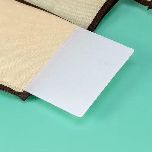 Miniatura 8 de Bolsas de almacenamiento transparentes para armario, bolsa de almacenamiento colgante con cremallera para bolsos, XL, 4 unidades Beige