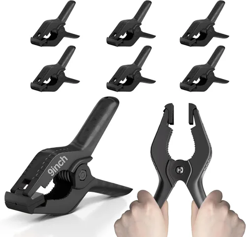 Miniatura 9 de EMART Paquete de 6 Abrazaderas de Resorte para Muselina Resistentes, Clips de Fondo de Cabina de Fotos de 4.5 Pulgadas para Estudio de Fotografía