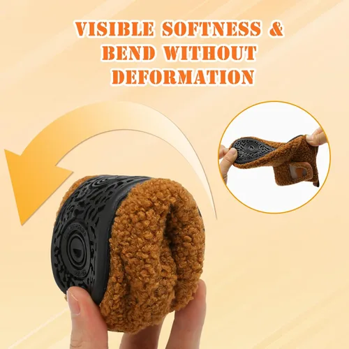 Miniatura 5 de BARERUN Pantuflas para niños y niñas, zapatos de casa para bebés, botines de invierno mullidos de felpa acogedora para niños, pantuflas cálidas
