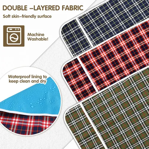 Miniatura 4 de Toulite 3 baberos para adultos para comer, baberos extra grandes para adultos para hombres mayores, babero impermeable para adultos con recogedor