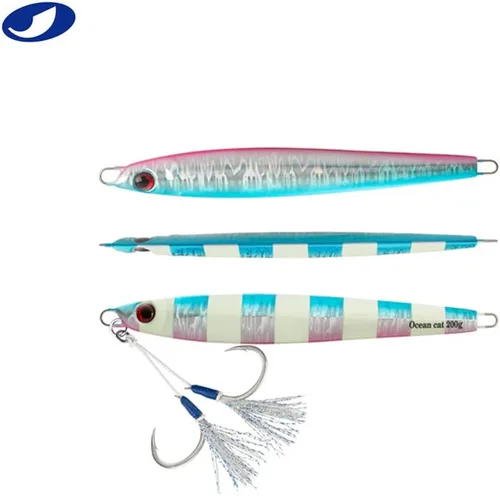 Miniatura 4 de OCEAN CAT Jigs de pesca de agua salada en alta mar Jigging de velocidad de lanzamiento lento señuelos vertical Jigging vertical Plantilla de otoño