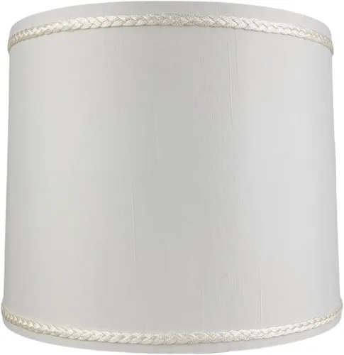 Miniatura 20 de Royal Designs, Inc. HB-641UT-9BG Pantalla de lámpara de tambor poco profundo con tapiz, Uno Fitter, 8 x 9 x 7, beige