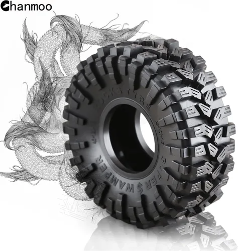 Miniatura 4 de 1.9 RC Crawler Neumáticos de 4.724 in con inserto de espuma de goma blanda escala 1/10 neumáticos para Traxxas TRX4 Axial SCX10 SCX10 II RC4WD D90