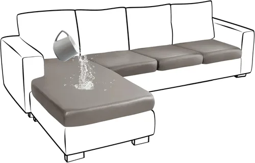 Miniatura 56 de Yates Home Funda de cojín de piel sintética para sofá, impermeable, elástica, para asiento de caravana, sofá biplaza, protector de muebles, funda
