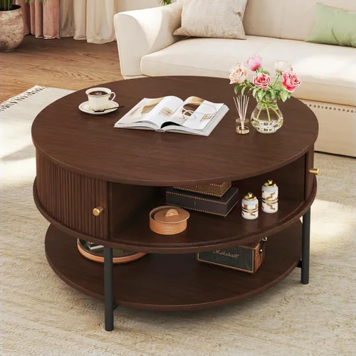 Miniatura 12 de HUAHUU Mesa de centro elevable de 40 pulgadas con almacenamiento, mesa de centro cuadrada 4 en 1 con compartimento oculto y estante abierto y 2