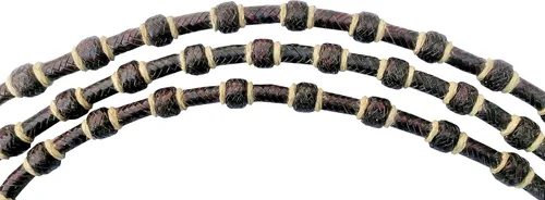 Miniatura 5 de Castaño/Borgoña/Granate Raw Hide Cuerda hecha a mano Nudos a juego Cuero Crudo Caballo Trenzado a Mano Romel Ranch Cuerda/Cuerda Reins-8.5 pies, 52