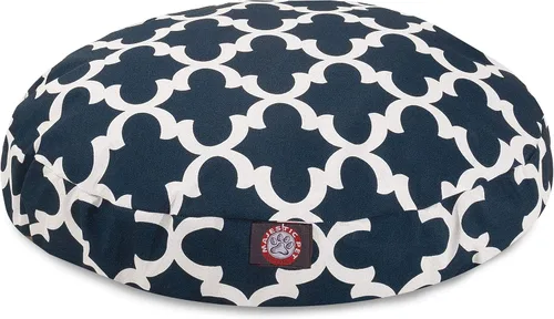 Miniatura 10 de Majestic Pet Products - Cama redonda pequeña para perros con rayas verticales negras para interiores y exteriores, con funda extraíble y lavable