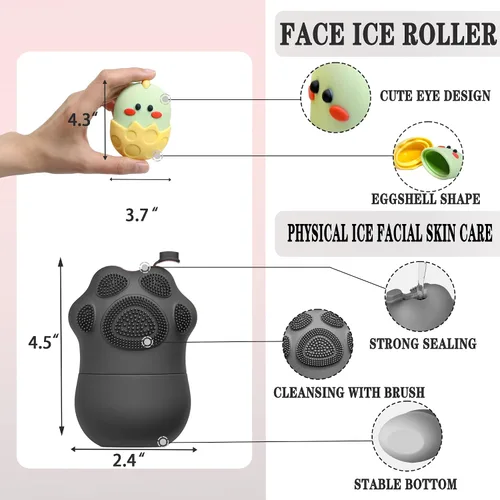 Miniatura 5 de Rodillo de hielo masajeador para mejorar el brillo, rodillo de hielo para ojos y cuello, acondicionamiento natural y cuidado de la piel, molde