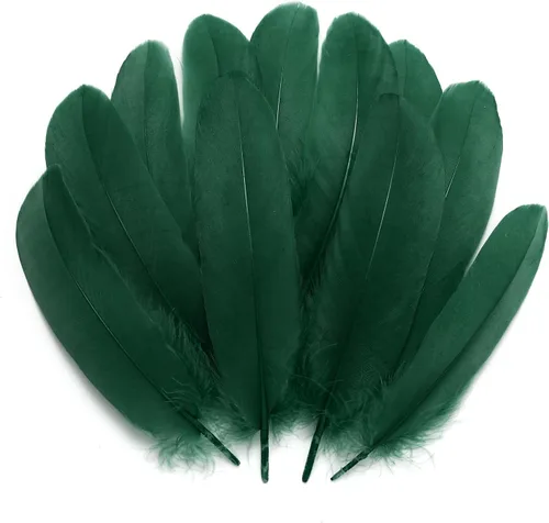 Miniatura 13 de 300 plumas de ganso negras naturales a granel, plumas naturales a granel de 5 a 7 pulgadas para manualidades, atrapasueños, alas de ángel