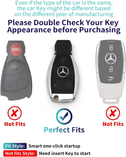 Miniatura 2 de Adecuado para llaves Mercedes Benz. Funda de llave de TPU suave avanzada es compatible con CLS CLK AMG CLK GLC GLE GLS ML SL SLK A C E R S G Smart