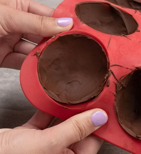 Miniatura 5 de Molde de silicona para bombas de chocolate caliente y cacao de Mobi, hombre de jengibre, para hacer 3 "bombas