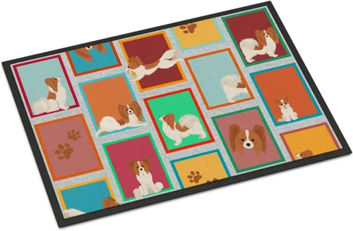 Miniatura 89 de Caroline's Treasures MLM1149MAT - Felpudo rojo Border Collie de 18 x 27 pulgadas, para interiores y exteriores, para entrada, antideslizante, Border