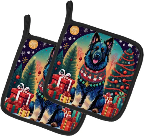 Miniatura 26 de Caroline's Treasures Fawn Pug - Par de soportes para ollas de Navidad, resistentes al calor, juego de ollas para horno, almohadillas calientes