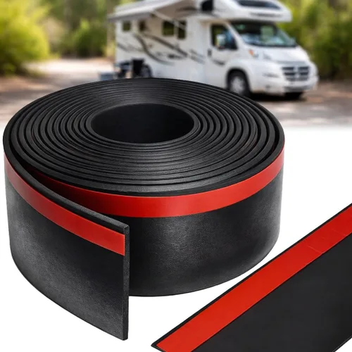 Miniatura 10 de Sello deslizante para RV de 3 pulgadas, sellos limpiaparabrisas de sellado meteorológico con cinta adhesiva de 15 pies, banda de goma negra