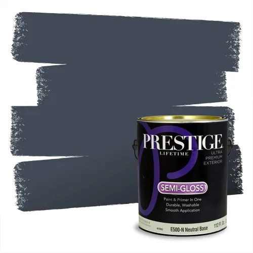 Miniatura 228 de Pintura Exterior + imprimación PRESTIGE, todo-en-uno, 1 galón, acabado mate, color comparable al Valspar* Royal Gray* VS151-Gris real