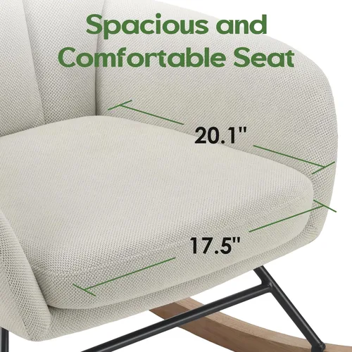 Miniatura 3 de Silla Mecedora para Guardería, Sillas Mecedoras Teddy para Bebé de Guardería, Silla de Lactancia Moderna para Amamantar, Mecedora de Guardería