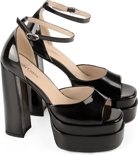 Miniatura 5 de ANN CREEK Zapatos de tacón grueso con plataforma para mujer con plantilla acolchada suave, cómodos y a la moda