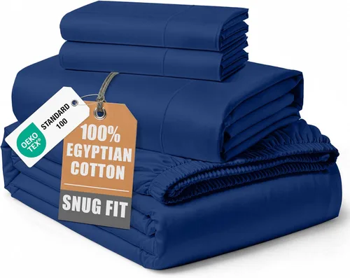 Miniatura 12 de Lane Linen Sábanas 100% de algodón egipcio, tamaño King, naturalmente transpirables y duraderas, cómodas para el invierno, ultra suaves, comodidad