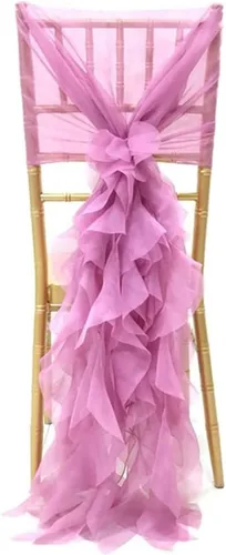 Funda para silla de hilo de leche, fundas para respaldo de silla de tul para despedida de soltera, boda, decoración de baby shower, fundas largas de